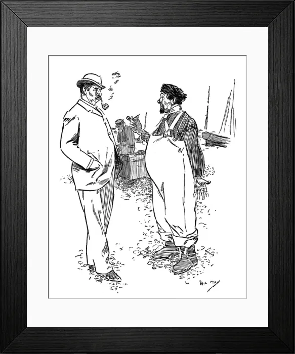 Framed Print : Boatman unhappy about influx of tourism to Cornwal Framed Print : Boatman unhappy about influx of tourism to Cornwal
