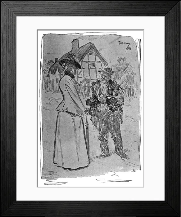 Framed Print : Country Tramp dismayed at only available activity being work Framed Print : Country Tramp dismayed at only available activity being work