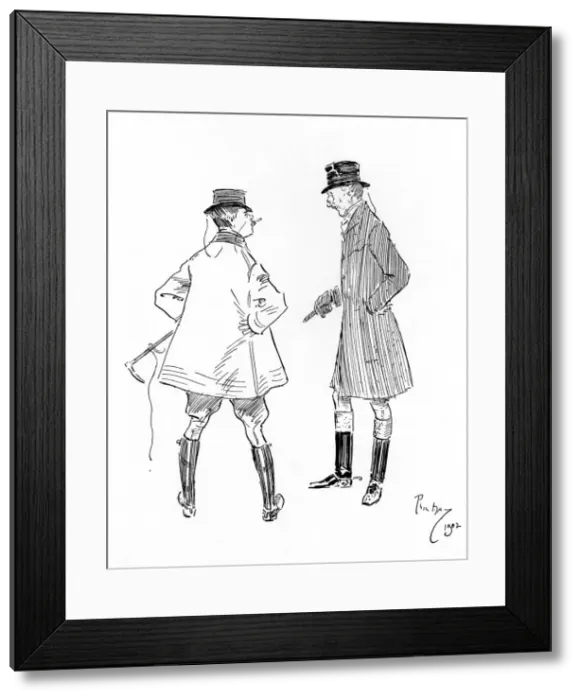 Framed Print : Foxhunting Humour - In the action Framed Print : Foxhunting Humour - In the action