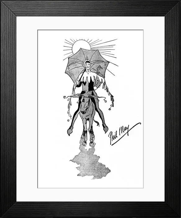 Framed Print : Phil May as the Joker riding off on a mule into the sunset Framed Print : Phil May as the Joker riding off on a mule into the sunset