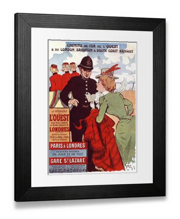 Framed Print : The French Rail Compagnie de L Ouest - travel to Britain Framed Print : The French Rail Compagnie de L Ouest - travel to Britain