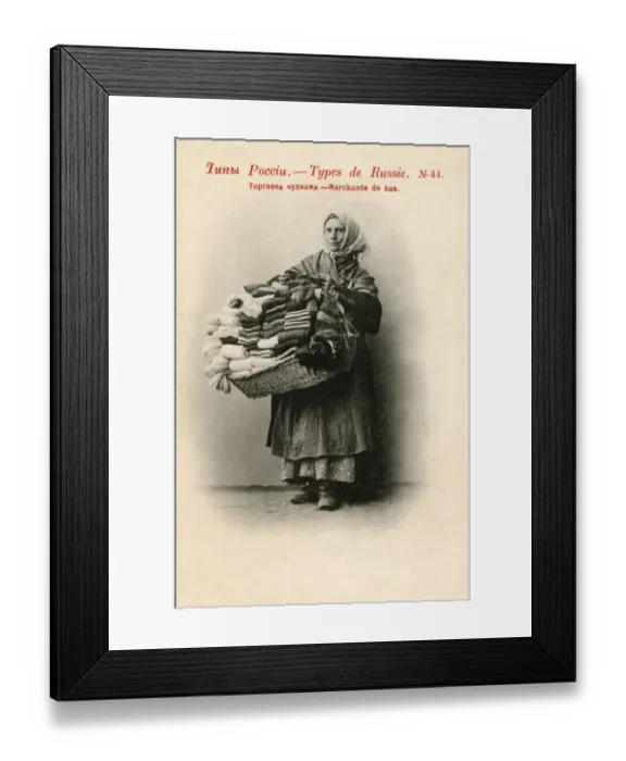 Framed Print : Russian Stocking seller Framed Print : Russian Stocking seller