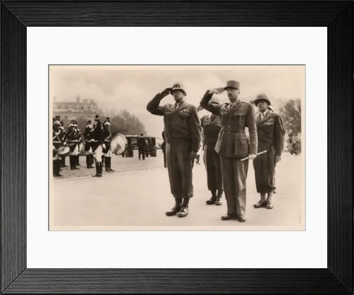 Framed Print : WW2 - Paris Liberation - Generals at Tomb of Unknown soldier Framed Print : WW2 - Paris Liberation - Generals at Tomb of Unknown soldier