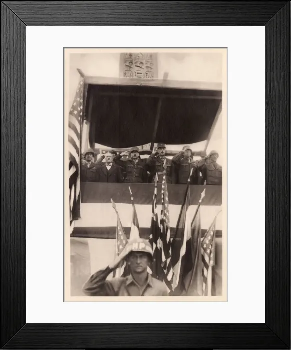 Framed Print : WW2 - Paris Liberation - Generals at Place de la Concorde Framed Print : WW2 - Paris Liberation - Generals at Place de la Concorde