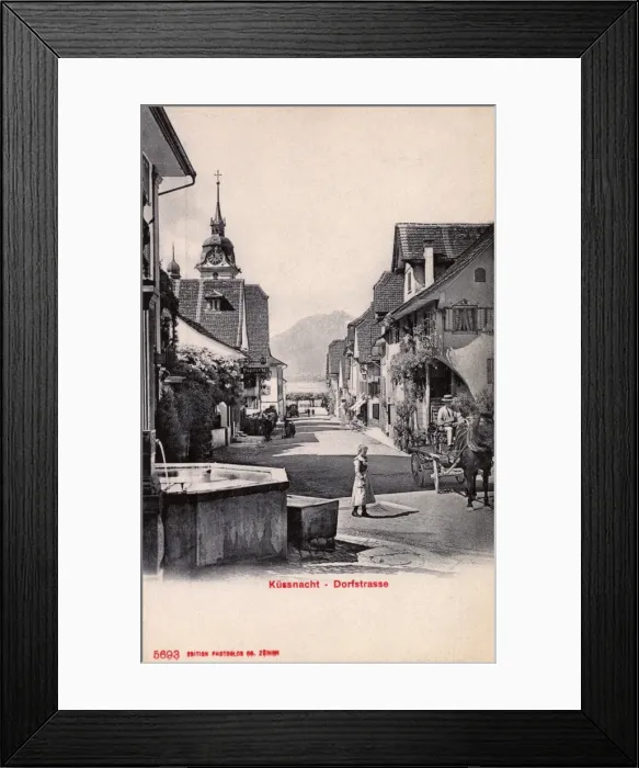 Framed Print : Switzerland - Kussnacht am Rigi - Dorfstrasse Framed Print : Switzerland - Kussnacht am Rigi - Dorfstrasse