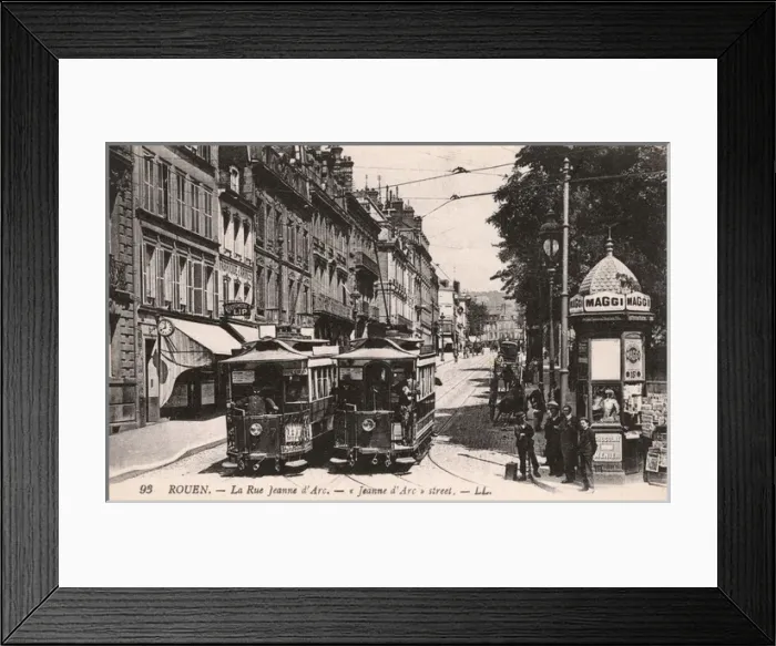 Framed Print : Joan of Arc Street, Rouen, France Framed Print : Joan of Arc Street, Rouen, France