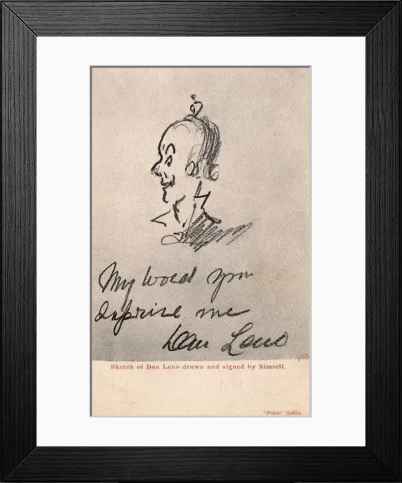Framed Print : Self portrait of Dan Leno Framed Print : Self portrait of Dan Leno