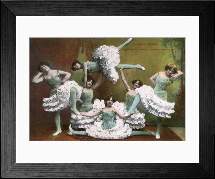 Framed Print : German female dance troupe striking a sculptural pose Framed Print : German female dance troupe striking a sculptural pose
