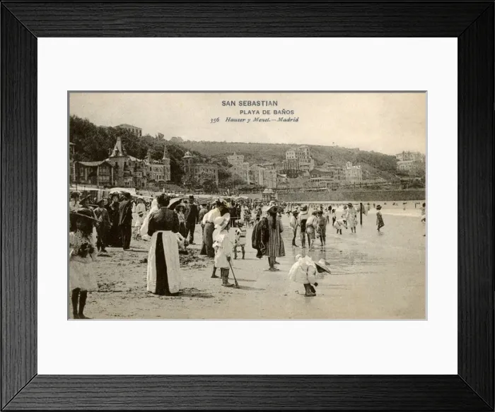 Framed Print : Playa de Banos - San Sebastian, Spain Framed Print : Playa de Banos - San Sebastian, Spain