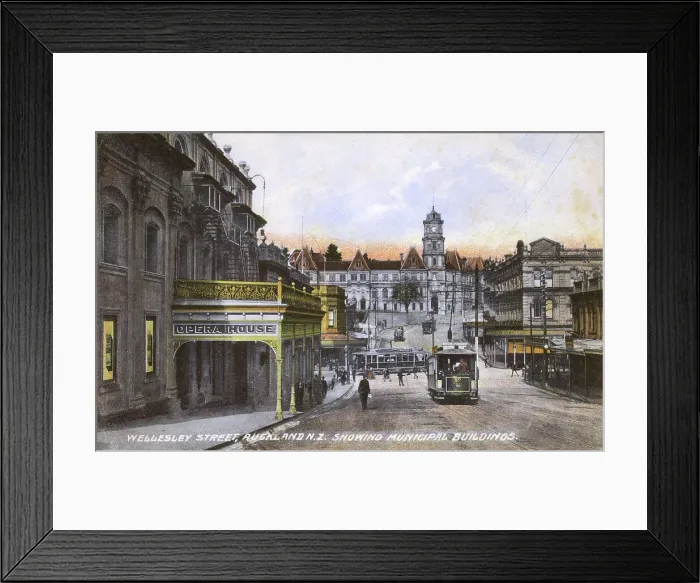 Framed Print : Auckland, New Zealand - Wellesley Street Framed Print : Auckland, New Zealand - Wellesley Street