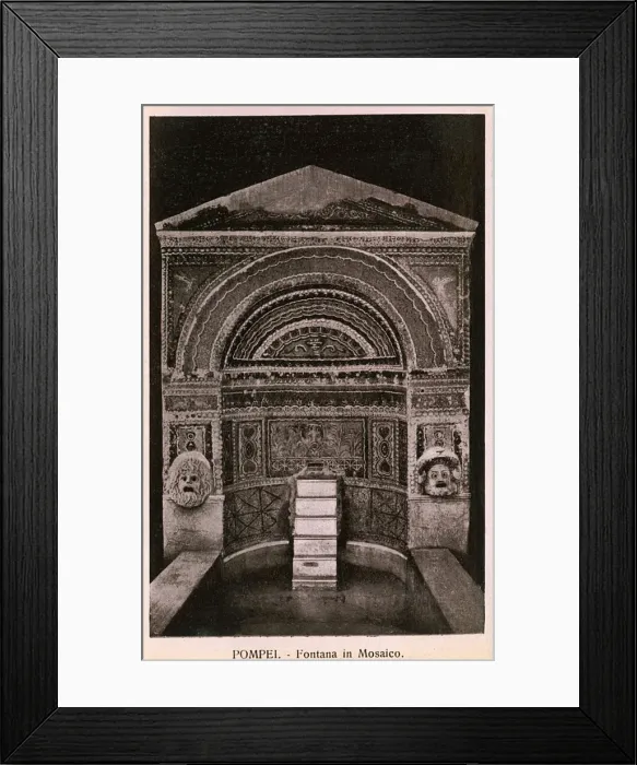 Framed Print : Pompeii - Italy - Fontana in Mosaico Framed Print : Pompeii - Italy - Fontana in Mosaico