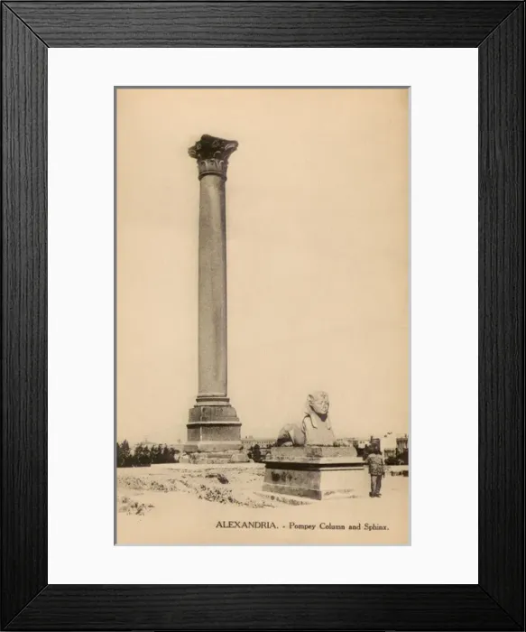 Framed Print : Alexandria, Egypt - Pompeys Column (Pillar) and Sphinx Framed Print : Alexandria, Egypt - Pompeys Column (Pillar) and Sphinx