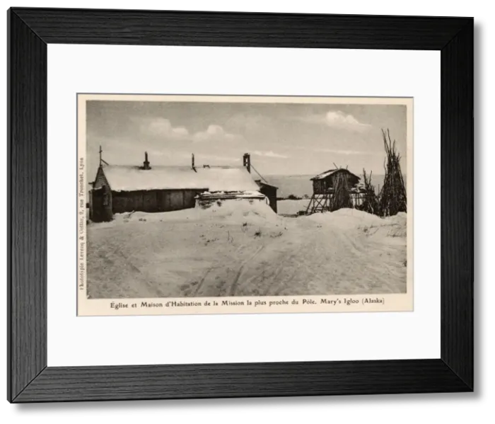 Framed Print : Church and Mission house close to the Pole - Alaska, USA Framed Print : Church and Mission house close to the Pole - Alaska, USA