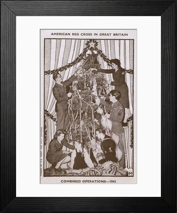 Framed Print : American Red Cross in Britain - Combined Operations, 1943 Framed Print : American Red Cross in Britain - Combined Operations, 1943