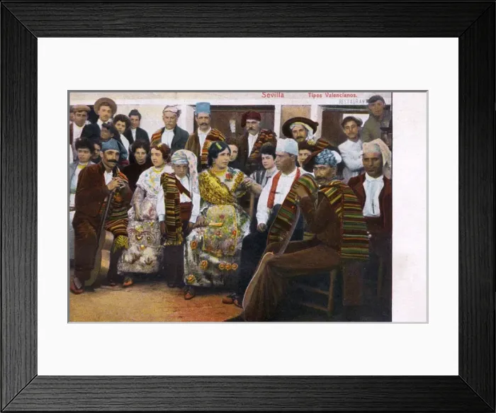 Framed Print : Traditional costume from Valencia, Spain