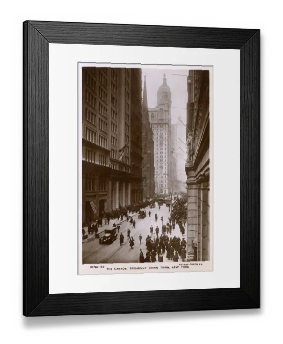 Framed Print : New York, USA - The Canyon, Broadway Down Town Framed Print : New York, USA - The Canyon, Broadway Down Town