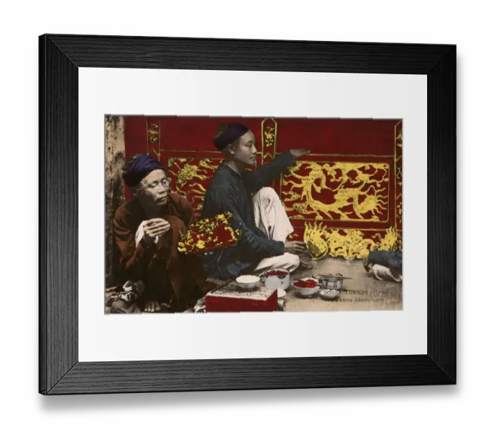 Framed Print : Tonkin region - Vietnam - Traditional painters & decorators Framed Print : Tonkin region - Vietnam - Traditional painters & decorators