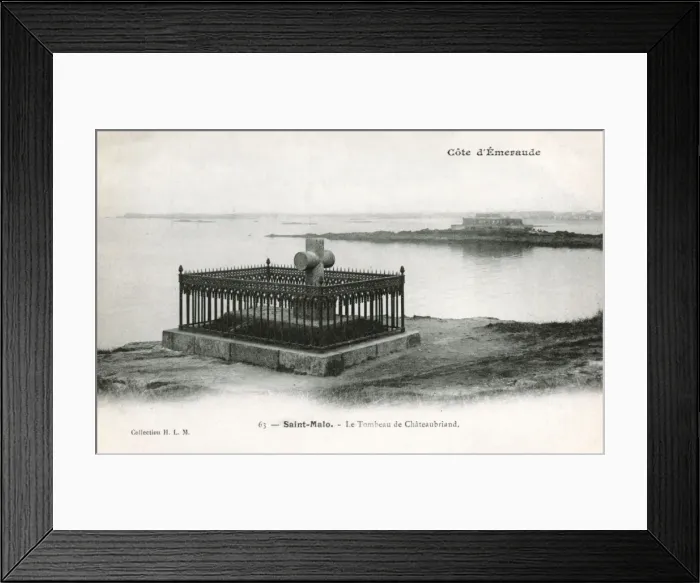 Framed Print : France - St Malo - The Emerald Coast - Tomb of Chateaubriand