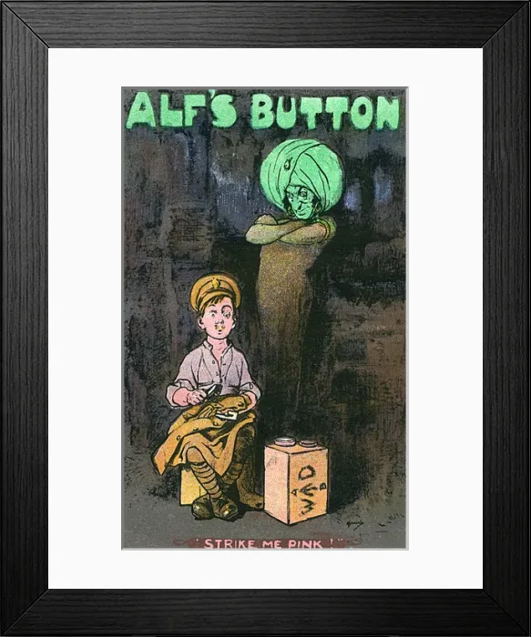 Framed Print : Playbill postcard for Alfs Button Framed Print : Playbill postcard for Alfs Button
