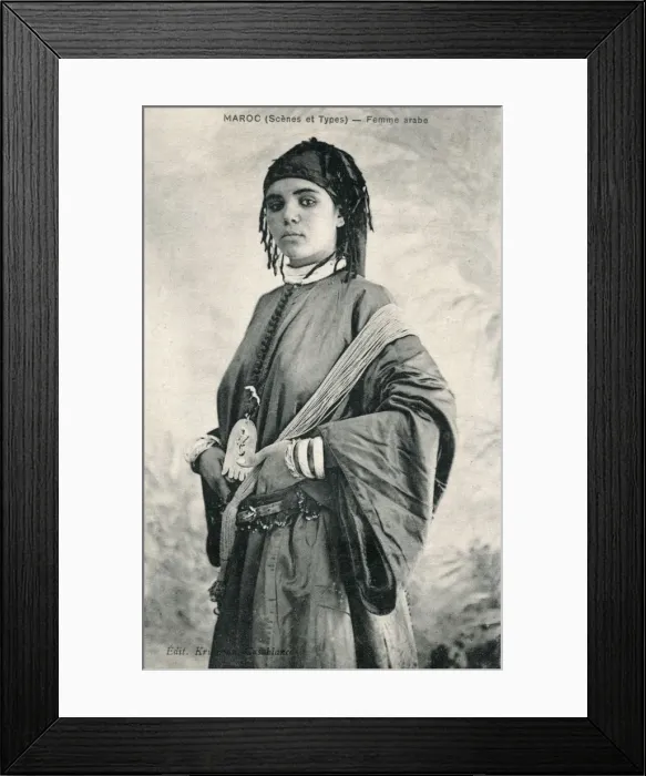 Framed Print : Striking Arabian Girl - Morocco Framed Print : Striking Arabian Girl - Morocco