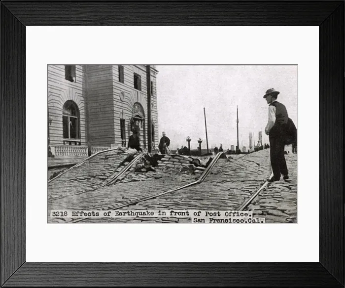 Framed Print : Evidence of the Earthquake in San Francisco - 1906 Framed Print : Evidence of the Earthquake in San Francisco - 1906