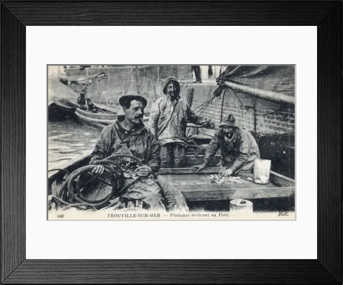 Framed Print : Fisherman arriving into port - Trouville-sur-Mer, France Framed Print : Fisherman arriving into port - Trouville-sur-Mer, France