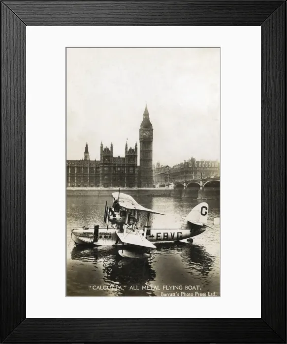 Framed Print : Imperial Airway Flying Boat - Calcutta - Westminster Framed Print : Imperial Airway Flying Boat - Calcutta - Westminster