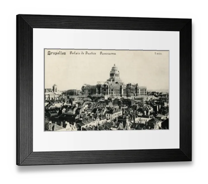 Framed Print : Belgium - Brussels - Palais de Justice and rooftops Framed Print : Belgium - Brussels - Palais de Justice and rooftops