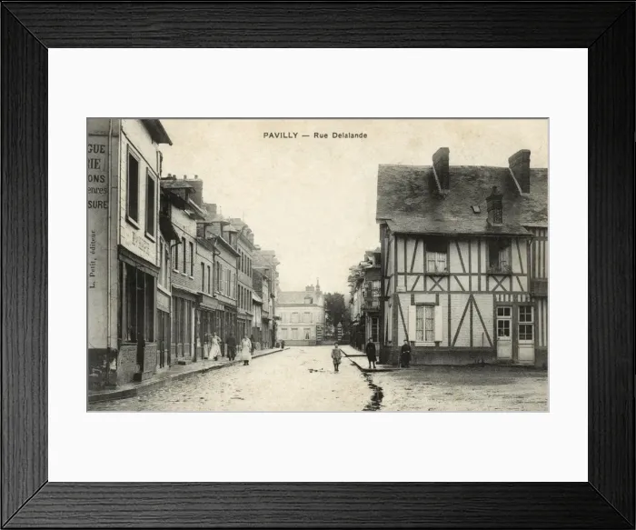Framed Print : Rue Delalande, Pavilly, France Framed Print : Rue Delalande, Pavilly, France
