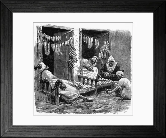 Framed Print : Shoe Shop in Fez, Morocco, North Africa Framed Print : Shoe Shop in Fez, Morocco, North Africa