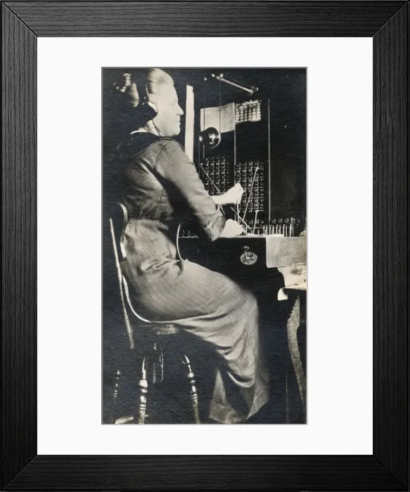 Framed Print : Telephone Operator - Wakeman, Ohio, USA Framed Print : Telephone Operator - Wakeman, Ohio, USA