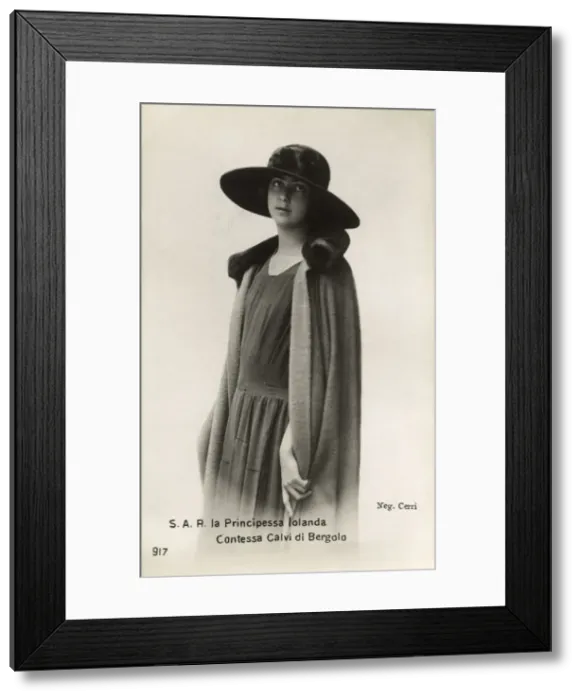 Framed Print : Princess Yolanda - Countess of Bergolo Framed Print : Princess Yolanda - Countess of Bergolo