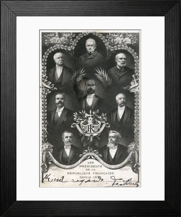 Framed Print : The Presidents of France between 1870 to 1906
