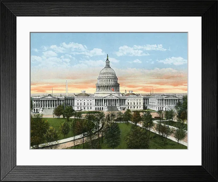 Framed Print : Washington DC, USA - US Capitol Building from the Library Framed Print : Washington DC, USA - US Capitol Building from the Library