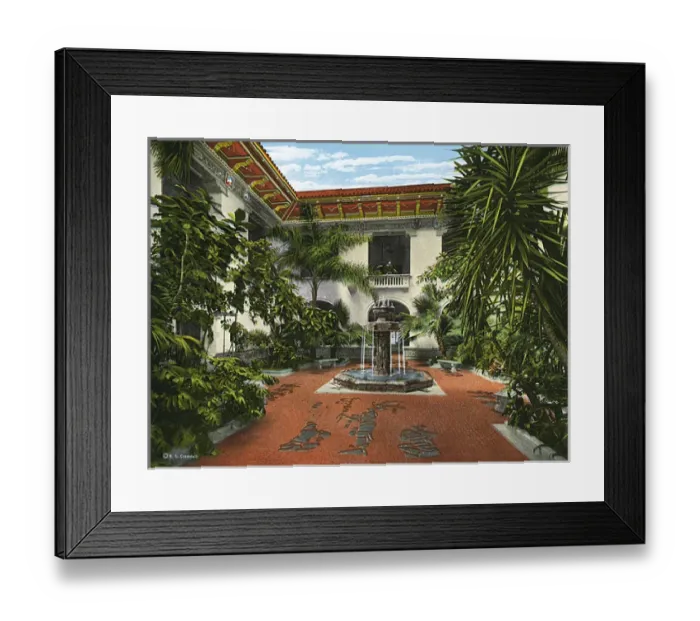 Framed Print : Washington - Patio and Aztec Fountain - Pan-American Union Framed Print : Washington - Patio and Aztec Fountain - Pan-American Union