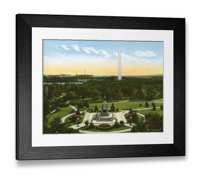 Framed Print : Washington DC, USA - Sherman Statue and Washington Monument Framed Print : Washington DC, USA - Sherman Statue and Washington Monument