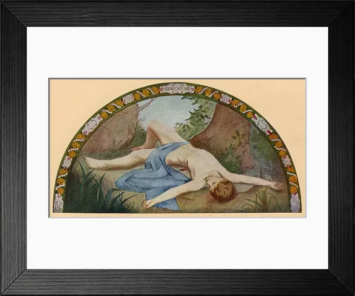 Framed Print : Library of Congress Mural - Shakespeares Adonis Framed Print : Library of Congress Mural - Shakespeares Adonis