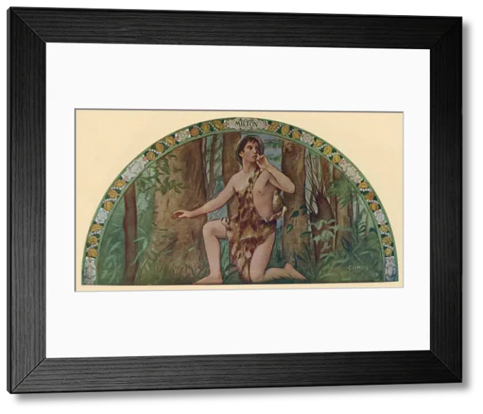 Framed Print : Library of Congress Mural - Miltons Comus Framed Print : Library of Congress Mural - Miltons Comus