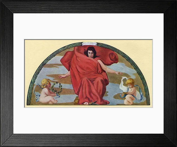Framed Print : Washington DC, USA - Library of Congress Mural - Melpomeme Framed Print : Washington DC, USA - Library of Congress Mural - Melpomeme