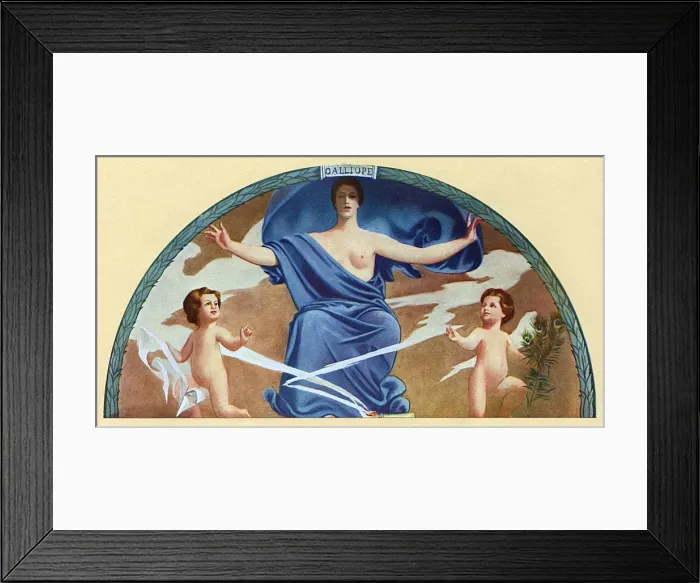 Framed Print : Washington DC, USA - Library of Congress Mural - Calliope Framed Print : Washington DC, USA - Library of Congress Mural - Calliope
