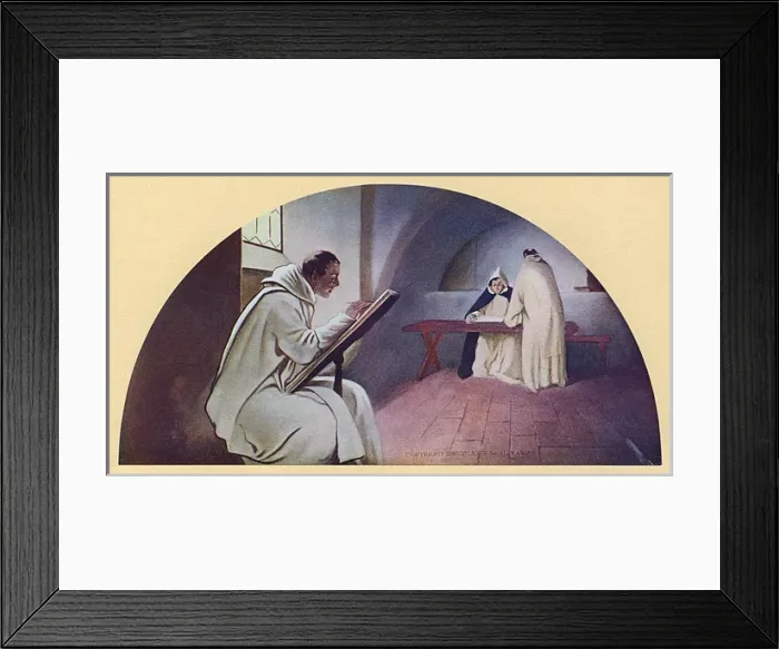 Framed Print : Washington DC - Library of Congress Mural - The Manuscript Framed Print : Washington DC - Library of Congress Mural - The Manuscript