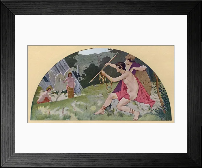 Framed Print : Washington DC, USA - Library of Congress Mural - Bellerophon Framed Print : Washington DC, USA - Library of Congress Mural - Bellerophon