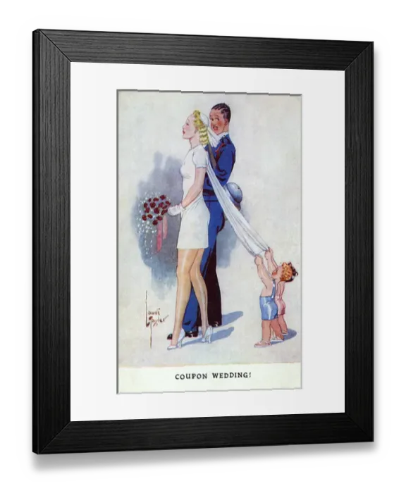 Framed Print : Coupon Wedding - Cloth in short supply Framed Print : Coupon Wedding - Cloth in short supply