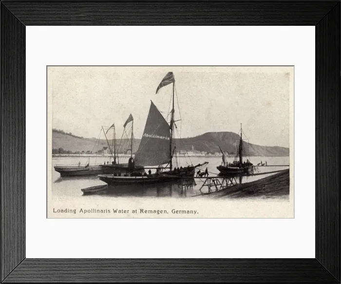 Framed Print : Loading Appollinaris Water at Remagen, Germany Framed Print : Loading Appollinaris Water at Remagen, Germany