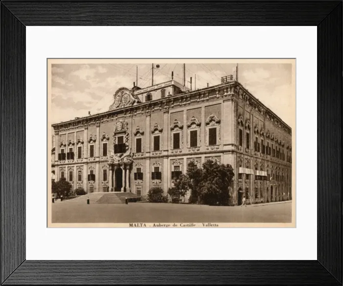 Framed Print : Malta - Valletta - Auberge de Castille Framed Print : Malta - Valletta - Auberge de Castille