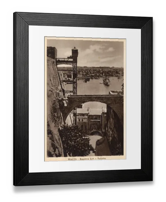 Framed Print : Malta - Barracca Lift, Valletta Framed Print : Malta - Barracca Lift, Valletta