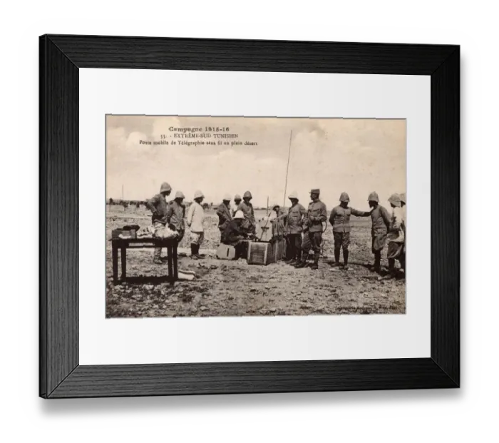 Framed Print : French Mobile Telegraph post - Southern Tunisian Desert Framed Print : French Mobile Telegraph post - Southern Tunisian Desert
