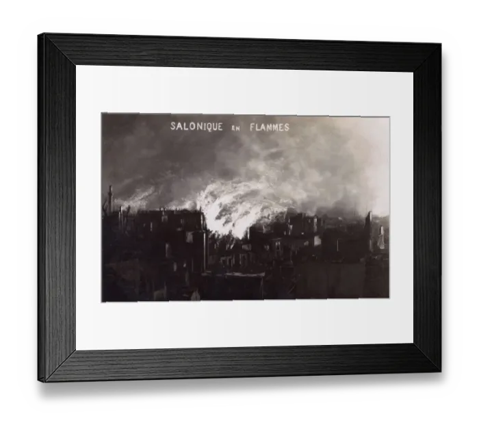 Framed Print : Thessaloniki aflame - 1917 Framed Print : Thessaloniki aflame - 1917
