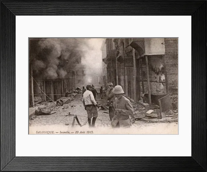 Framed Print : The Great Fire - Thessaloniki, Greece, 1917 - Aflame Framed Print : The Great Fire - Thessaloniki, Greece, 1917 - Aflame