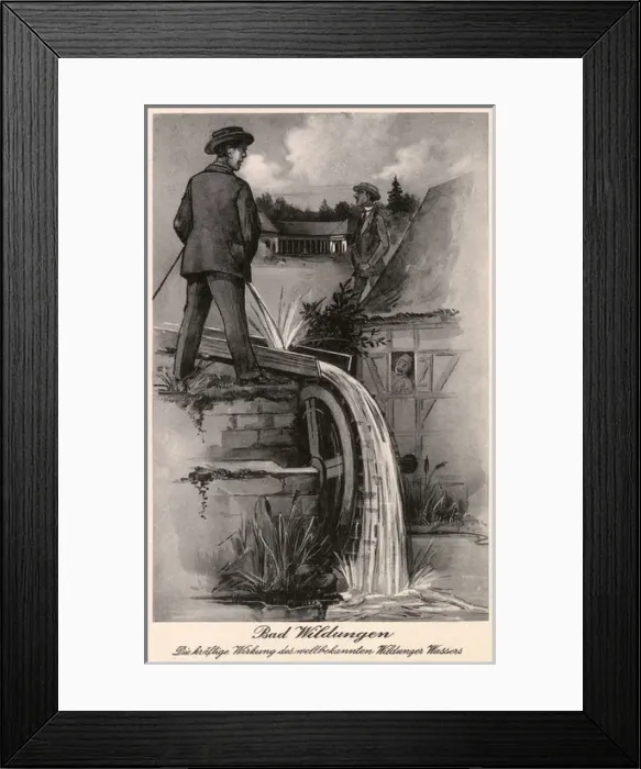 Framed Print : The benefits of taking the water at Bad Wildungen, Germany Framed Print : The benefits of taking the water at Bad Wildungen, Germany